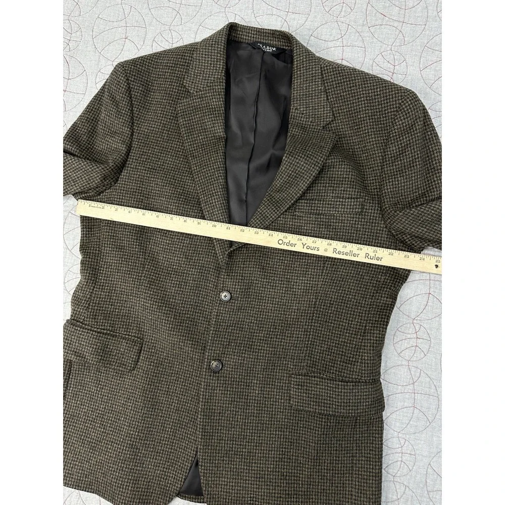 Jos. A. Bank Blazer 100% Camel Hair Mens 40R Brown Black Houndstooth Sports Coat